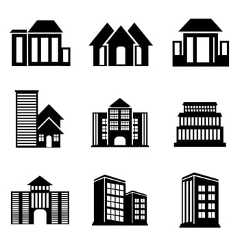 set of building vector illustration