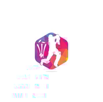 Batsman playing cricket. Cricket competition logo. Stylized cricketer character for website design. Cricket championship. vector
