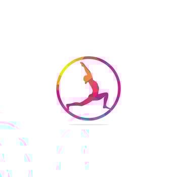 Yoga logo design template. Health Care, Beauty, Spa, Relax, Meditation, Nirvana concept icon vector