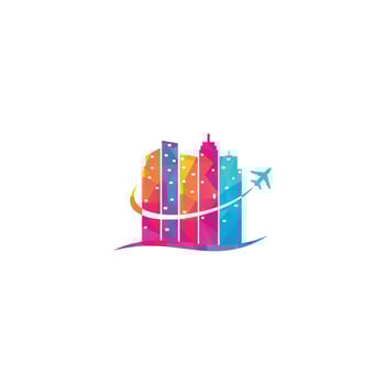 Travel agency logo design. Holiday logo design template. Building Office Travel Icon Logo Design. Building travel logo. travel logo vector