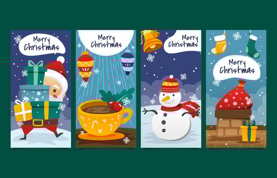 Christmas Marketing Kit Social Media Festivity vector