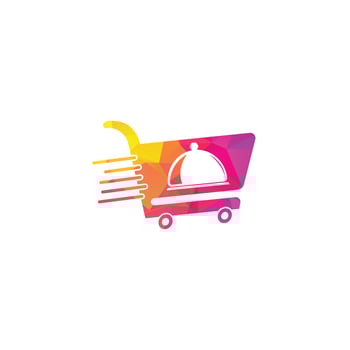 Food delivery logo design. Fast delivery service sign. Delivery logo online food ordering restaurant. vector