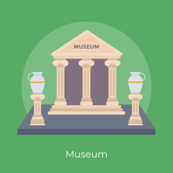 Trendy Museum Concepts vector