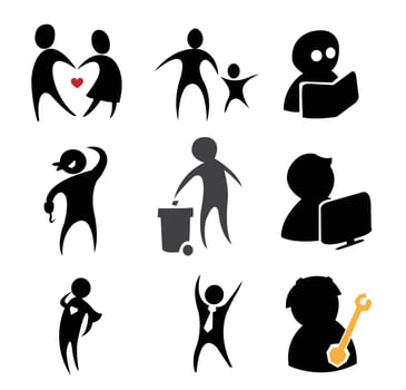 people sign symbol vector
