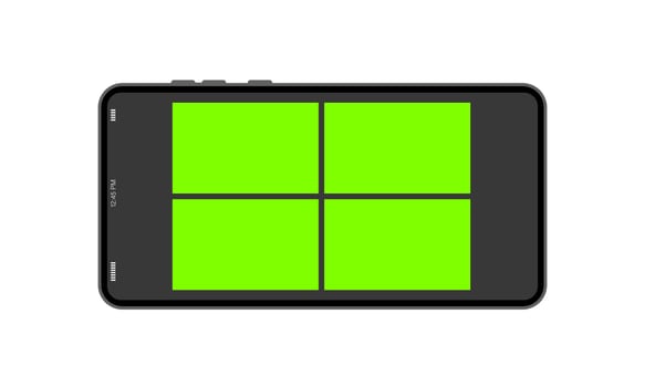 Phone call video template. Blank for inserting faces instead of chroma key vector
