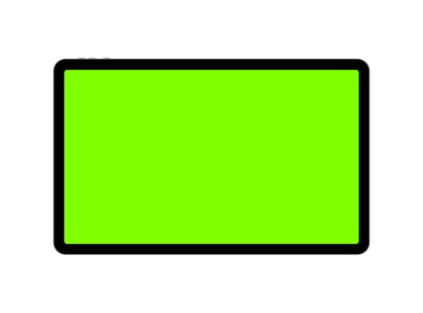 Video conference user interface on tablet. Video call window overlay. Chromakey window vector