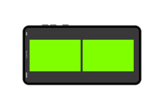 Phone call video template. Blank for inserting faces instead of chroma key vector
