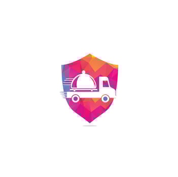 food truck logo design template. food delivery logo design vector