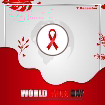 World AIDS Day December 1st,  Banner with red ribbon and text World Aids Day vector