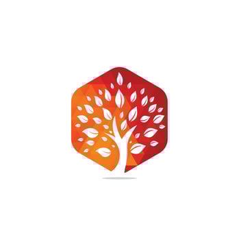 Green tree map pin shape concept logo design. Abstract organic element vector design. Ecology Happy life Logotype concept icon. Tree logo design