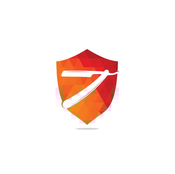Razor blade icon logo design. simple flat vector illustration. Barber shop logo, label. Barber shop logo with barber razor