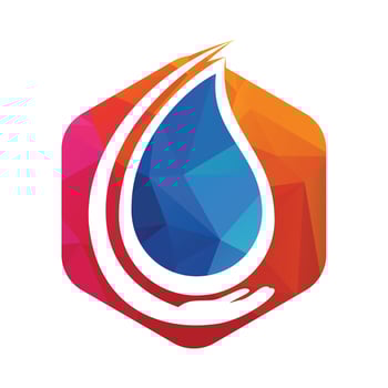 Safe water logo template design. Water Care logo vector design.