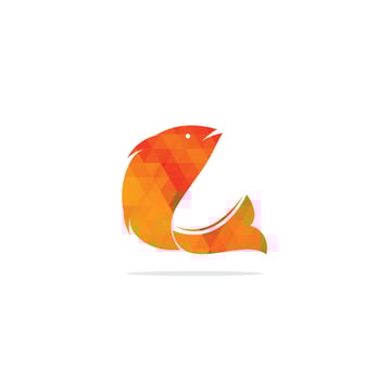 Fish vector logo design. Fishing logo concept.