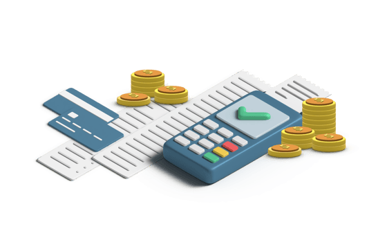 3D Illustration financial management concept and investment, Banner template of payment with money. png