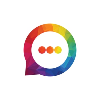 Typing in a chat bubble icon. Creative chat logo design template. vector