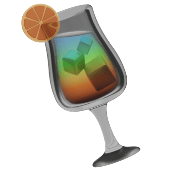 3d Rendering Drink cocktail rainbow paradise Illustration png