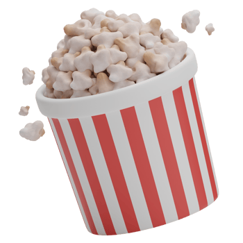 3d Rendering Food popcorn Illustration png