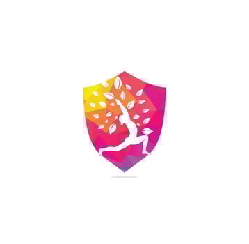 Yoga logo design stock. human meditation in lotus flower vector illustration.Yoga logo design template. Cosmetics icon and Spa logo. Yoga Pose Vector