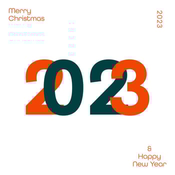 Happy new year 2023 square banner design. Can be used for social media posts, greeting cards and the web. vector
