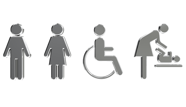 Toilet icon, symbol, toilet sign on Transparent Background PNG