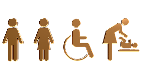 Toilet icon, symbol, toilet sign on Transparent Background PNG