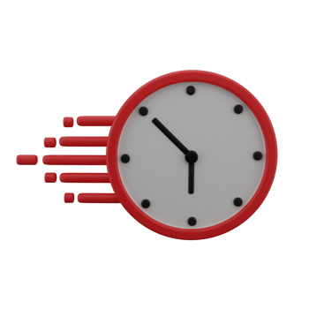 Fast Time 3D Icon, perfect to use as an additional element in your poster, banner and template designs png