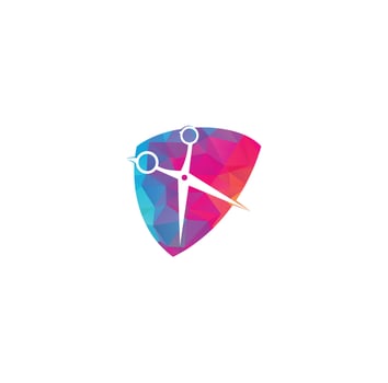 Logo for barbershop, hair salon. Scissors icon barbershop logo sign. vector