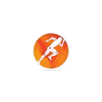 Physiotherapy treatment design template vector with people run. Colorful vector health. Physiotherapy clinic logo. Physiotherapy logo