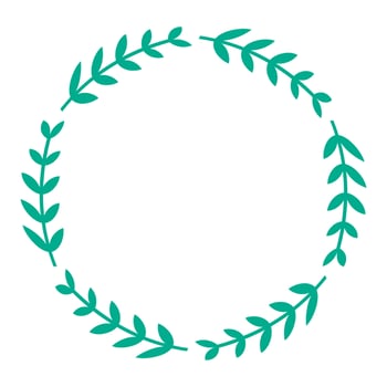 Very sweet floral wreath isolated on white background. Beautiful template for banner, postcard, invitation and etc. vector