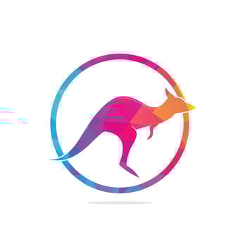 Kangaroo logo Design Vector Template. Kangaroo Fast Logo Concepts