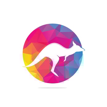 Kangaroo logo Design Vector Template. Kangaroo Fast Logo Concepts