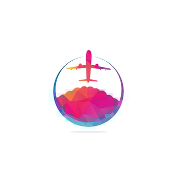 Travel agency vector logo template. Holiday logo template. Airplane travel tourism. around the world icon vector. creative design world travel logo.