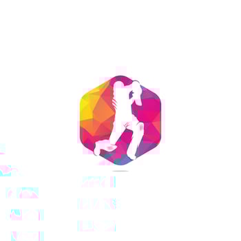 Batsman playing cricket. Cricket competition logo. Stylized cricketer character for website design. Cricket championship. vector