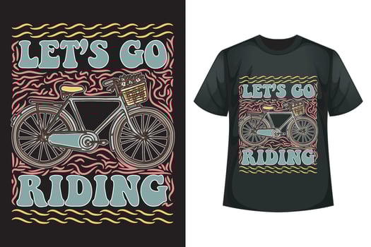 Let's go riding - Riding t-shirt design template vector