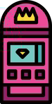 video lottery slot machine casino - filled outline icon vector