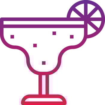 cocktail drink food glass beverage - gradient icon vector