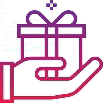 gift party present surprise birthday - gradient icon vector