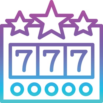 jackpot winner slot machine prices - gradient icon vector