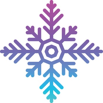 snowflake snow ice cold - gradient icon vector