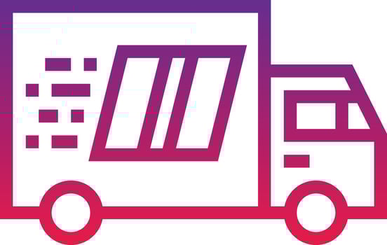 truck fast shipping transport ecommerce - gradient icon vector