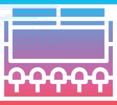 bus stop transportation public - gradient solid icon vector
