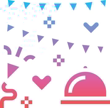 party birthday celebration birthday and party - gradient solid icon vector