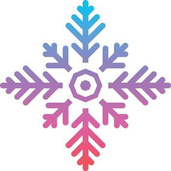 snowflake snow ice cold - gradient solid icon vector