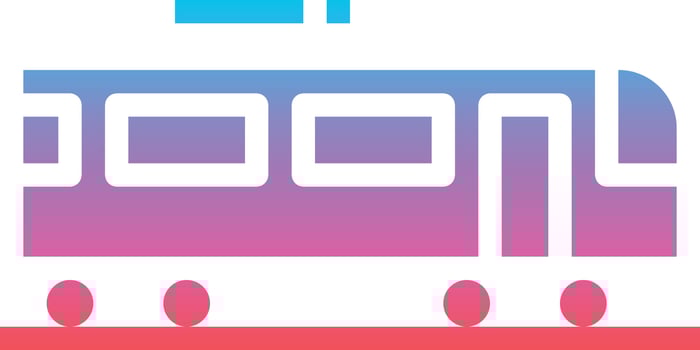 train transportation subway - gradient solid icon vector