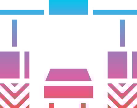 toll plaza transportation - gradient solid icon vector