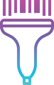 barcode scanner devices sale multimedia - gradient icon vector