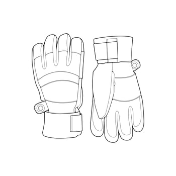 Isolated object of glove and winter icon. Set of glove and equipment vector icon for stock.