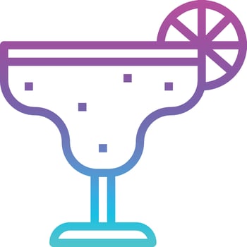 cocktail drink food glass beverage - gradient icon vector