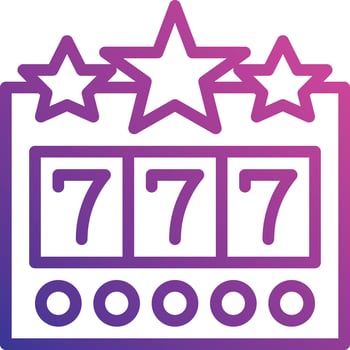 jackpot winner slot machine prices - gradient icon vector