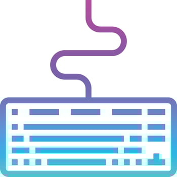 keyboard computer device type multimedia - gradient icon vector